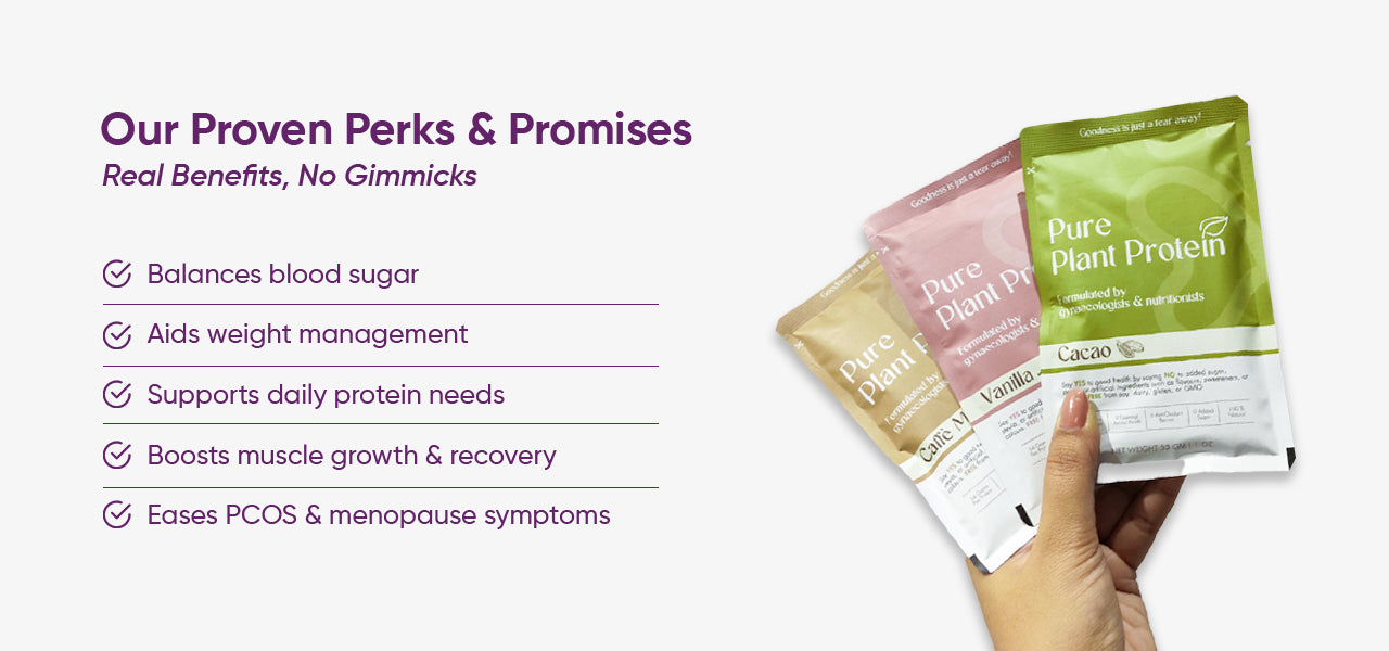 Plant Protein women Sachet Banner