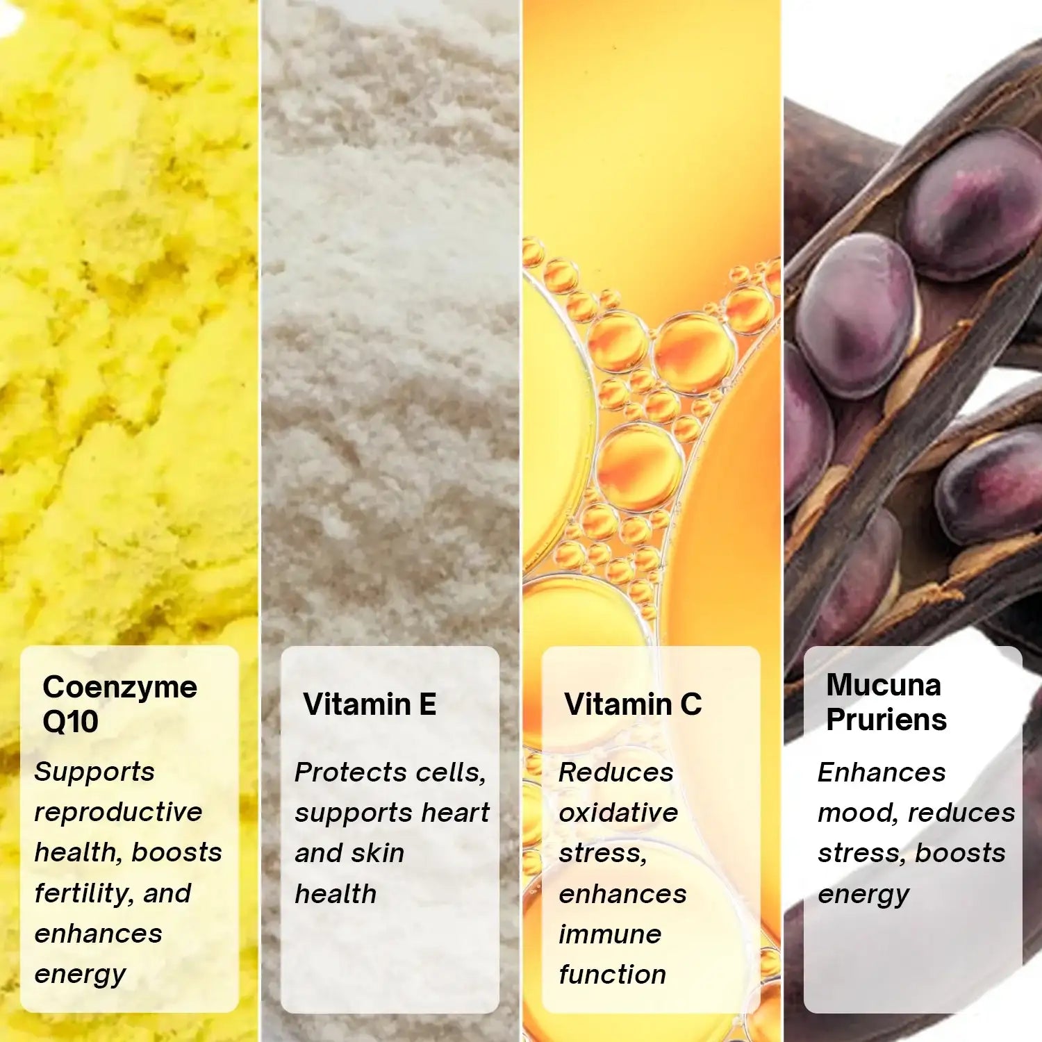 Key ingredients for fertility, energy, and cell health