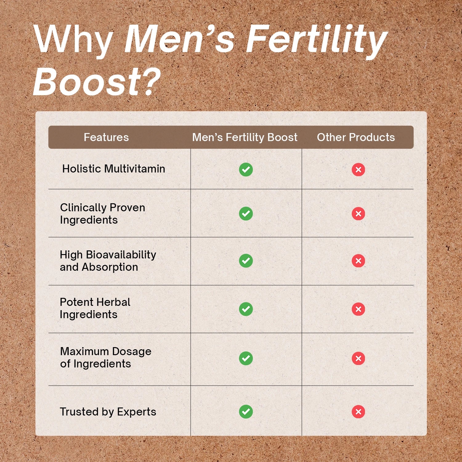 Men's Fertility Boost I Men's Complete Care Multivitamin
