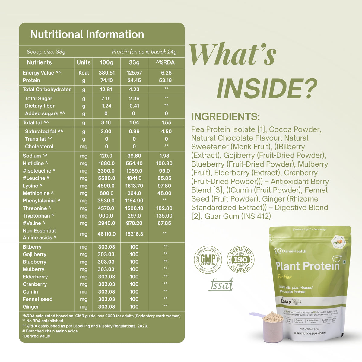Plant Protein l All Natural Protein for Women