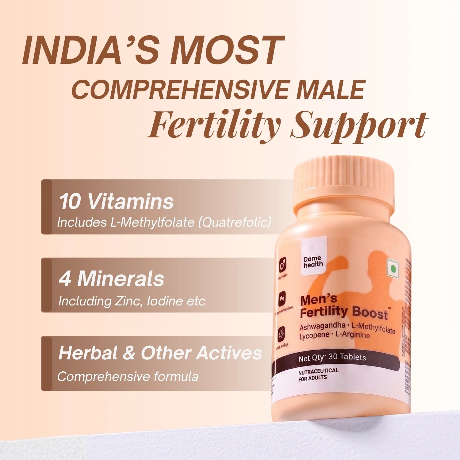 Men's Fertility Boost I Men's Complete Care Multivitamin