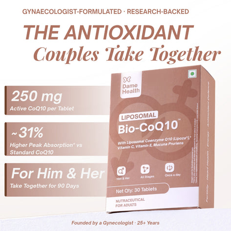 Liposomal Bio-CoQ10 | India's Most Bioavailable CoQ10 for Egg & Sperm Quality