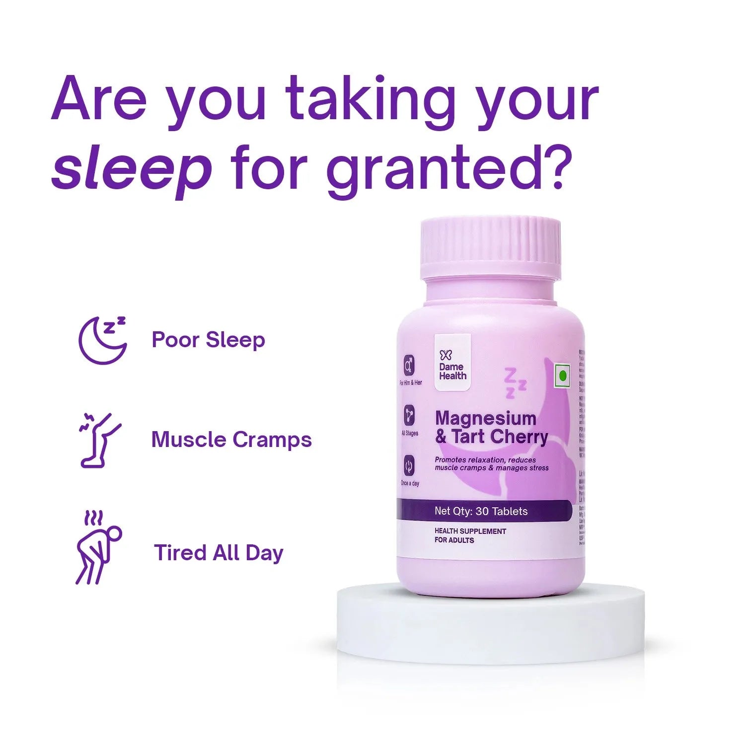 Magnesium & Tart Cherry | Essential Multivitamin for Stress, Sleep & Muscle Health