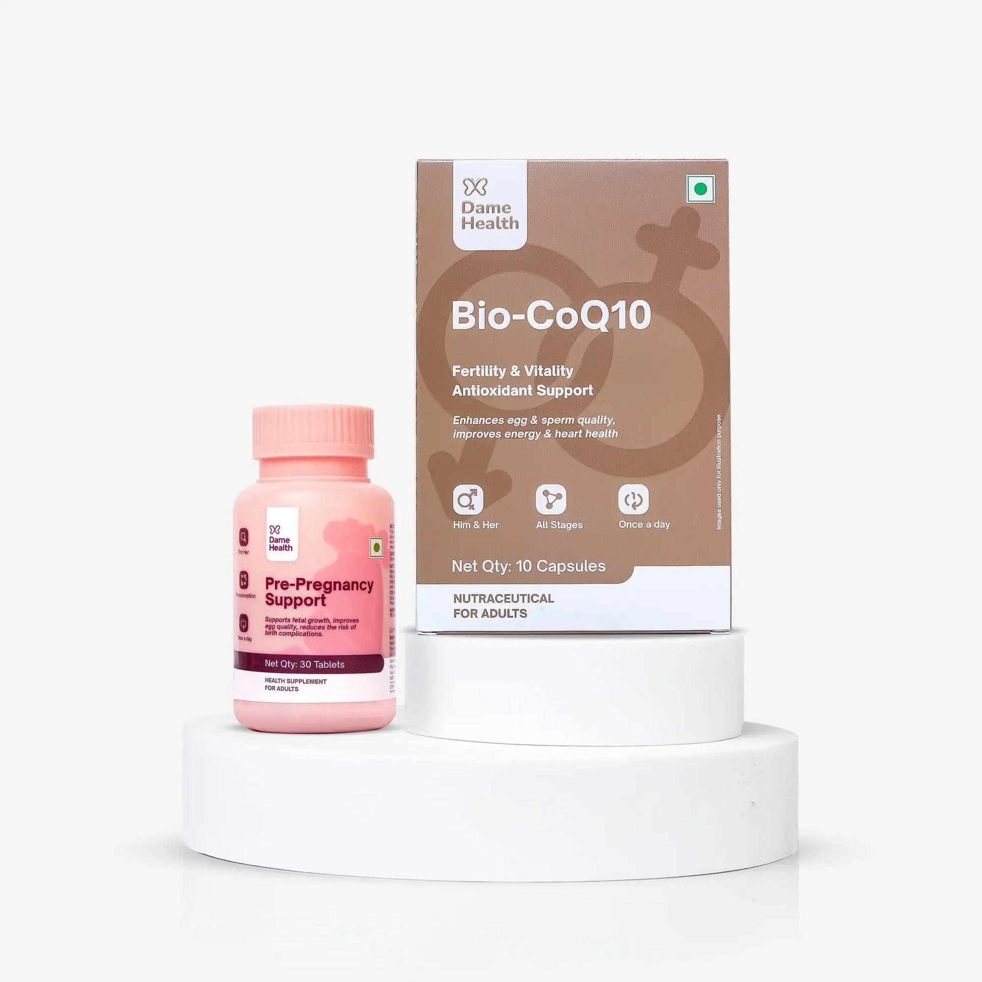 Dame Health fertility and pre-pregnancy support supplements