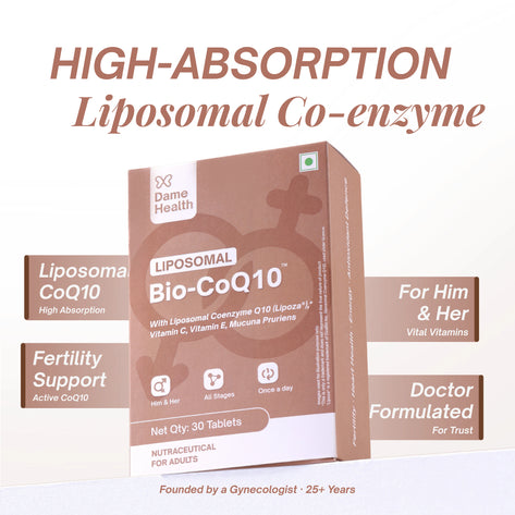 Liposomal Bio-CoQ10 | India's Most Bioavailable CoQ10 for Egg & Sperm Quality